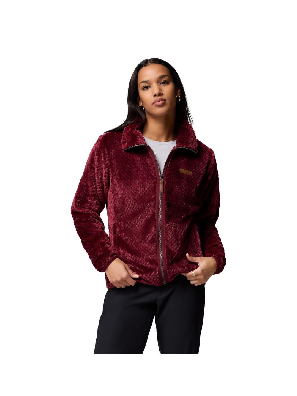 NWT Columbia Womens Fire Side Full Zip III Rich Wine XS
